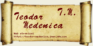 Teodor Medenica vizit kartica
